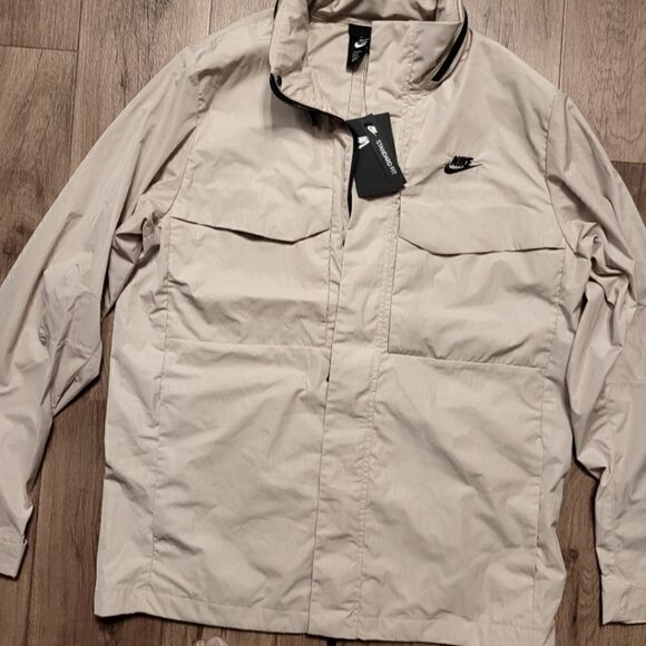 Nike Sportswear Hooded Jacket Tan Size M NWT - Picture 7 of 12